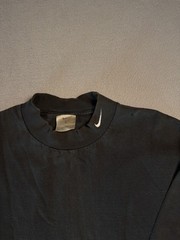 VTG Nike Shirt Men XL Black Faded Mock Neck Turtleneck Long Sleeve 2000’s