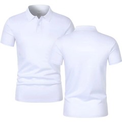 Men’s Polo Simple Pure Color Short-Sleeved Shirt, High-Grade Fabric, Breathable