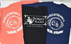 3 Vintage Rawlins Wy. Bar Shirts Hole in The Wall & George’s Mens XL, XXL, L,