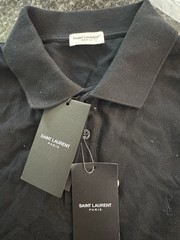 SAINT LAURENT – Cassandre Cotton Blend Sleveless Polo Size Small Men’s