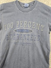 Vintage PEPSI S/M TShirt Single Stitch Blue 100 Percent Guaranteed