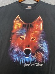 The Duck Co Great Wolf Lodge Colorful Graphic T-Shirt Black Size Large RARE