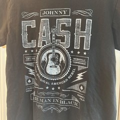 Johnny Cash Shirt Mens Med Black Graphic Tee The Man In Black American Rebel