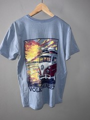 Volkswagen Bus VW Surfboard Surf Beach Sunset Officially Licensed TShirt 609