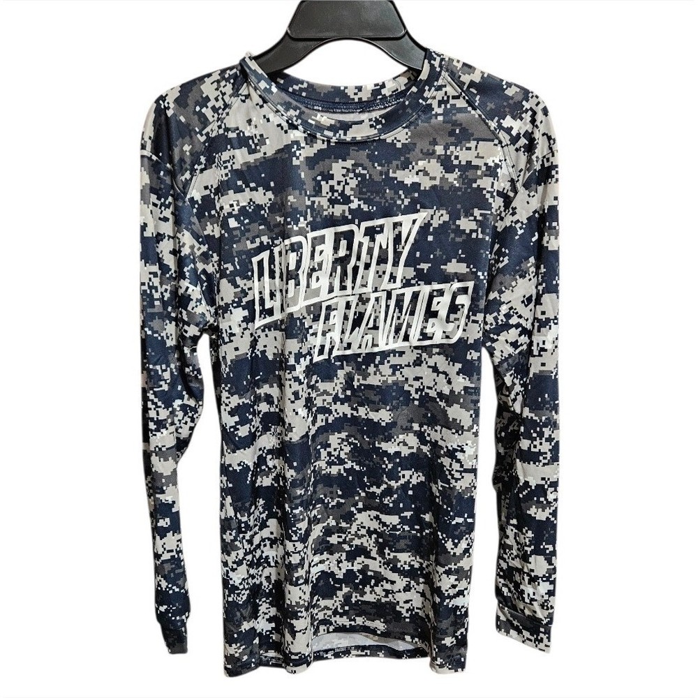 Badger Sport Liberty LU Flames Mens Size Small Digital Camo Performance Shirt