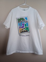 Rare Vintage Universal Studios Hollywood Stamp Graphic Shirt Adult Size XL