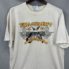 Vintage Fall Silent Shirt Mens Large Punk Thrash Metal 1997 Reno Tour Skatercore