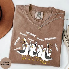 Custom Name Teacher Shirt Personalized Funny Seagull Back To School Graphic Tee