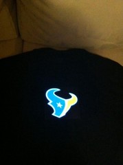 Houston Texans NFL Sound Activated Lights Up LED Light EL T-Shirt S/L/L/XL/XXL
