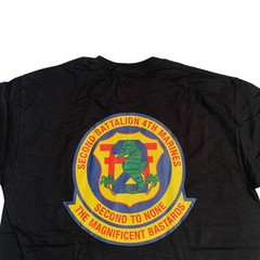 USMC Men’s Size M 2nd Battalion 4Th Marines Short Sleeve Black T-Shirt Brand New