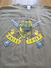 Halo Spartans Master Chief Unisex L Short Sleeve T-Shirt Tattoo Style Graphic