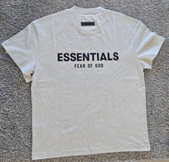 Fear of God Essentials Original Authentic Logo T-Shirt Mens Sz XS Light Oatmeal