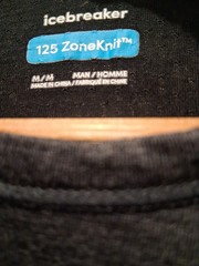 Icebreaker 125 ZoneKnit Men M T-Shirt Two Tone Gray Black Merino Wool SS