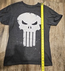 Marvel Mens Tshirt The Punisher Crew Neck Short sleeve Dark Slate Gray Size SM