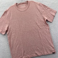 Faherty Striped Shirt Mens XL Orange Cloud Cotton Soft Short Sleeve Tee *B4 New