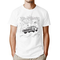 Car Culture Shirts for Men Retro Racing Culture Stretchy Tee Crew neck