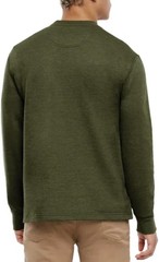 Orvis Men’s Long Sleeve Crew Neck Shirt Pullover Textured Ribbed Green Large
