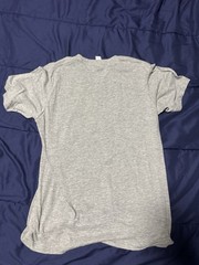 Tultex 241 Gray Graphic Print Men’s Crew Neck Short Sleeve T-Shirt Size M