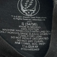 Grateful Dead T Shirt S/34-36 Mens Black Dancing Bears Graphic Rock Band Tee