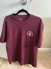 Primitive Skateboarding Men’s L Burgundy Graphic Logo Crew Neck Short Sleeve Tee
