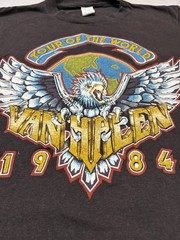 Vintage 80’s Van Halen Tour of the World 1984 Concert T-Shirt L Ched 50/50 Band