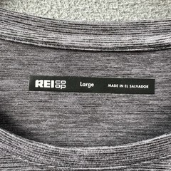 REI CO OP Shirt Mens Large Gray Long Sleeve Performance Stretch Outdoor Gorpcore