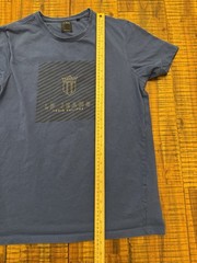 LP Jeans Graphic Print Louis Philippe Sz Large Blue T Shirt