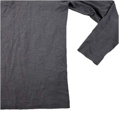 Rhone Long Sleeve Henley Shirt Heather Gray Mens Medium Stretch Pima Cotton