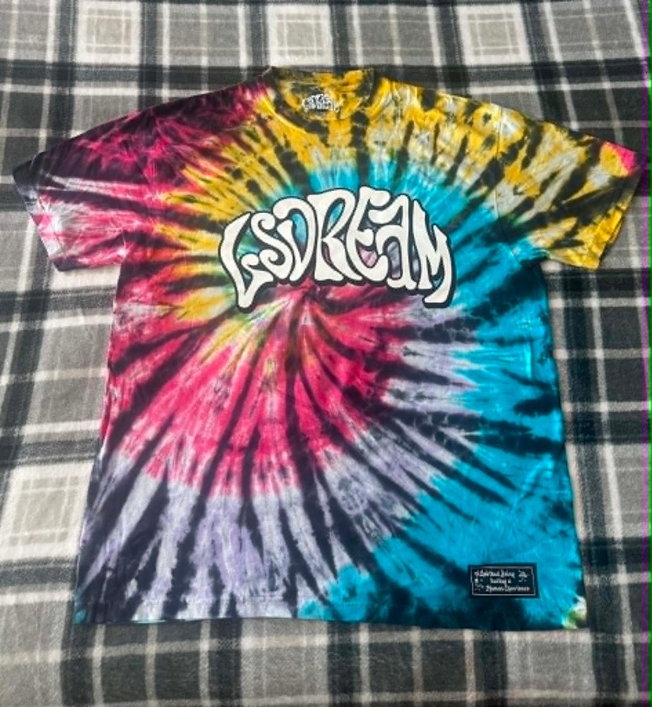 XL LSDream Choose Your Adventure V.2 Tie Dye Double-Sided Graphic Print T-Shirt