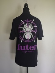 NA Iuter “No Future” Black Cotton T-Shirt with a Purple Graphic Tee Size S