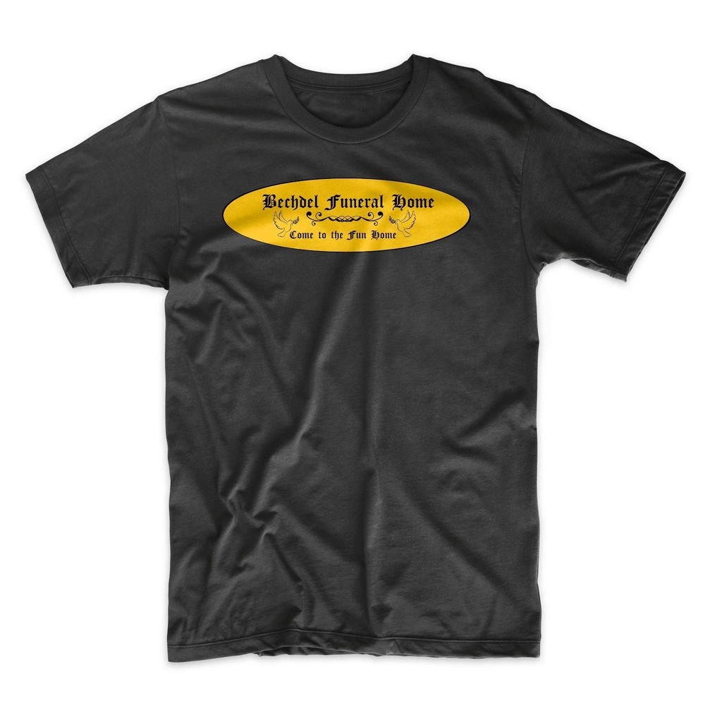 Fun Home Broadway Musical T-Shirt. Bechdel Funeral Home Black, White, Red, Gray