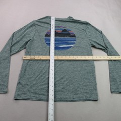 Patagonia Shirt Mens Small Long Sleeve Crew Neck Green Outdoor Lightweight