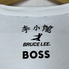 Hugo Boss + Bruce Lee Large White T-Shirt Size Large Special Artwork Stained