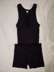 Vintage Men’s Black tank top Black Lace Up Tank Top Men’s Large