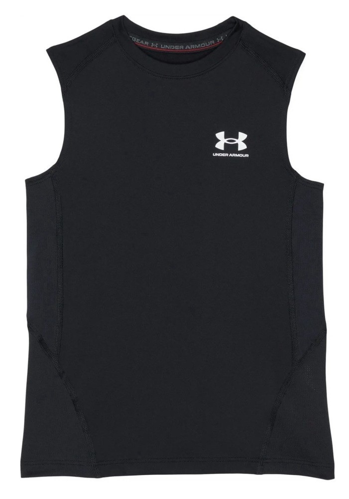 Under Armour Youth HeatGear Sleeveless T-Shirt Black – Size YM