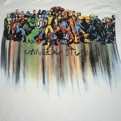Universal Studios Marvels Hero’s/Villains Shirt Mens L Color Drip SpiderMan Hulk