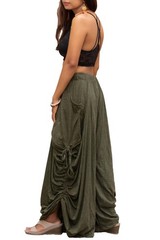 Thaluta Women’s Palazzo Pants Wide Leg Lounge Convertible Maxi Skirt with Poc…