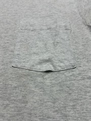 Vintage 80s 90s pocket t shirt BVD blank heather gray single stitch medium