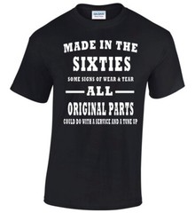 Born In The Sixties 60’s Mens T-Shirt Party Birthday Fathers Day Christmas Gift