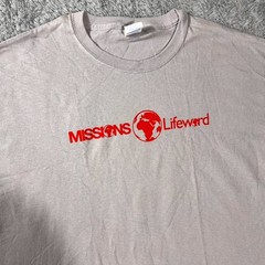 Port & Company Core Cotton Missions Lifeword T Shirt Mens XL Gray Short Sleeve