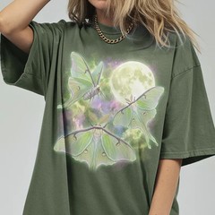 Luna Moth Moon Comfort Tee Insect Bug Nature Butterfly Design