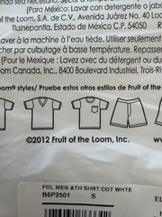 New NIP Vtg 6 White Small S 34-36 Inch A-Shirt Tanks Fruit Of The Loom 2012