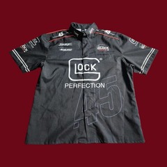 Mens XL Team Glock Perfection .45 Snap Shooting Jersey Shirt AOP