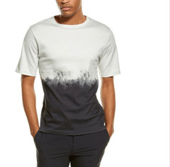 NWOT Theory Casey Dip Dye Gray Colorblock T-Shirt Men’s Size XXL