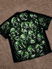 Liquid Blue Glow In The Dark Green Skulls 3/6 Mafia Travis Scott RARE 2017 Men L