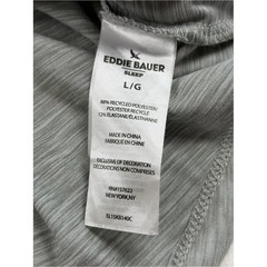 Eddie Bauer Gray Body with Blue Raglan Long Sleeve Sleep Shirt