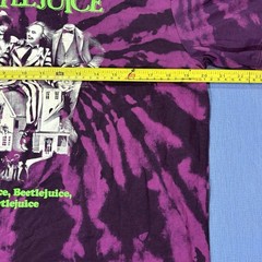 Beetlejuice Movie Tie Dye Purple Adult Size Large Short Sleeve Graphic T-Shirt