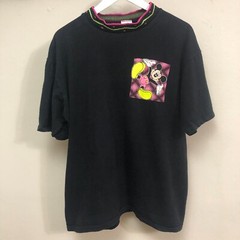 Vintage 80s Disney Wear Mickey Mouse Single-Stitch Shirt XL Ribbed Knit Collar