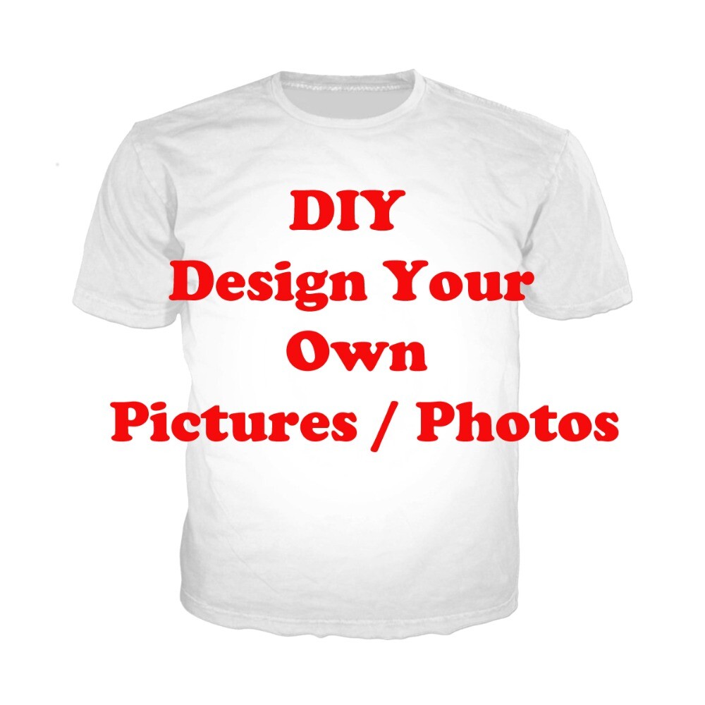 Custom Tee Own Design Personalized 3D Printed T-Shirts Short Sleeve Shirts Tops