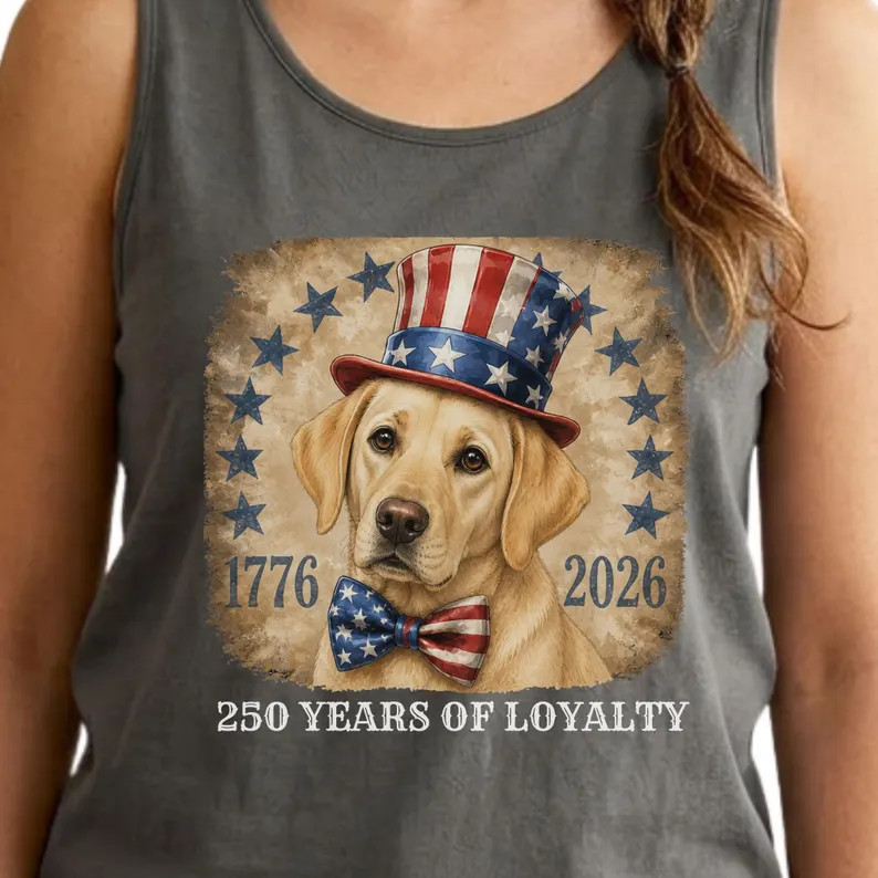 Yellow Lab Patriotic Tank Top
